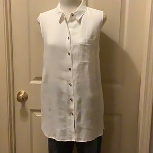 Sleeveless Linen Blouse